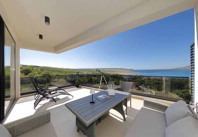 Ferienwohnung in Rovanjska - Bay view mit Pool & Meerblick